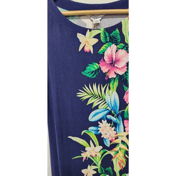 Tommy Bahama Women's Tropicalia Shift Dress, Size M, In Island Navy, Knee Length - Picture 3 of 8